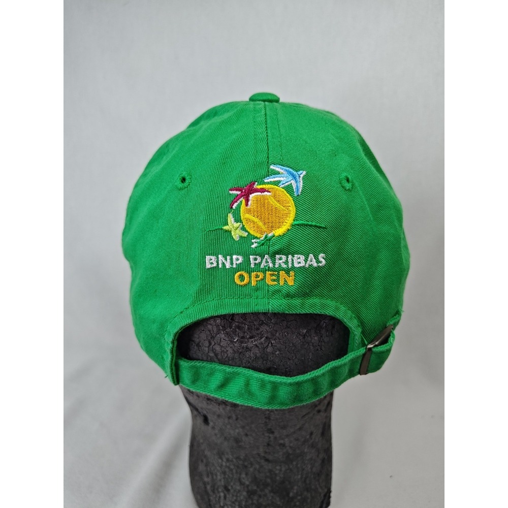 American Needle Tennis BNP Paribas Open Green Strapback Men's Hat Cap Cotton - Picture 2 of 8